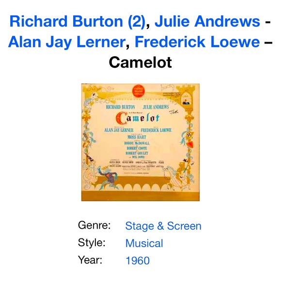 Lot of 2 vinyl records: Camelot/Nelson Eddy Jeanette McDonald singing sweetheart - Picture 1 of 2